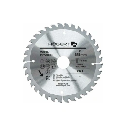 Диск пильный по дереву 185x30 мм, 24Т HOEGERT TECHNIK HT6D778