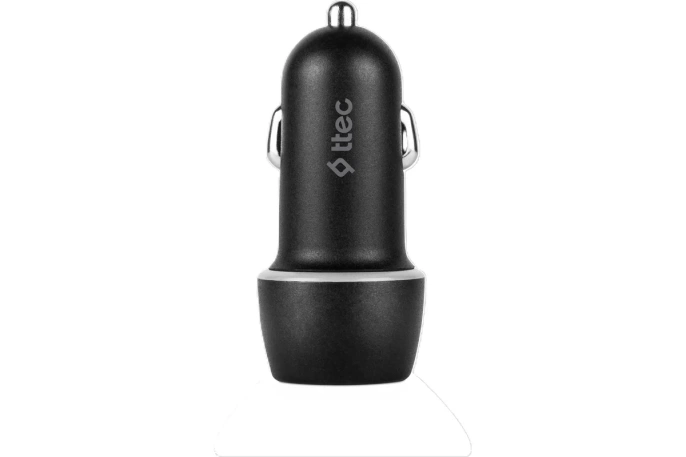 Автомобильное зарядное устройство TTEC SmartCharger 2.1A In-Car Charger с кабелем USB-C. Цвет: черный 2CKS20CS