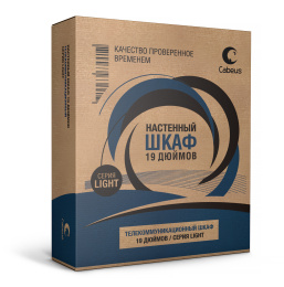Cabeus WSC-05D-4U55/45 Шкаф телекоммуникационный настенный 19" 4U, серия LIGHT разборный, дверь стекло, цвет серый