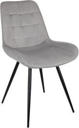 Стул для дома Бюрократ CH-K2 св.серый Holland 09 металл черный на ножках CH-K2_1/HL09