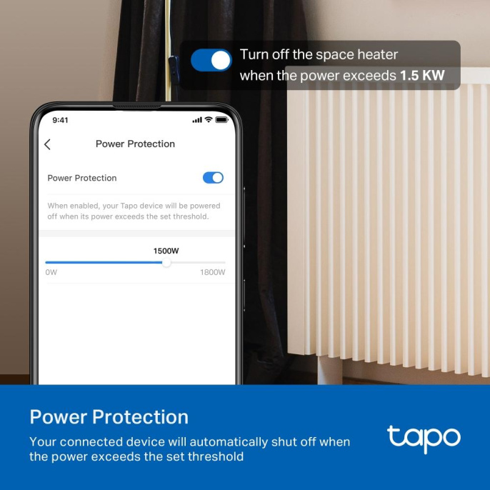Умная розетка TP-LINK Tapo P110M,  EU,  Wi-Fi,  белый