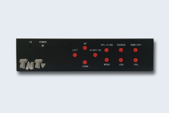 TNTV/TNT MMS-0104WPBH Контроллер видеостены, 3 входных порта: VGA/DVI/HDMI, 4 выходных порта HDMI, макс. разрешение 1920х1080;де-эмбеддер звука;зеркальный поворот изображения,;пульт ДУ