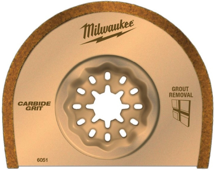 Полотно для мультитула Milwaukee 48906051 75x2.2мм (сегментированное, карбидное, с твердосплавным зернистым напылением, обрабатываемый материал: керамика)