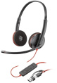 Наушники с микрофоном Poly Blackwire 3220 черный накладные USB оголовье 8X228A6