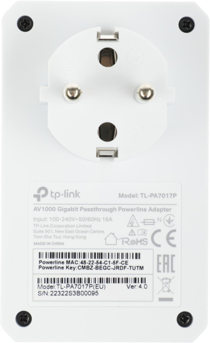 Сетевой адаптер HomePlug AV TP-Link TL-PA7017P KIT AV1000 Gigabit Ethernet (упак.:2шт)