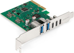 Контроллер ExeGate EXE-313V2-2A3C 10Gbps PCI-E x4 v3.0, USB3.2 Gen2 2xType-A + 3xType-C ext., SuperSpeed+ скорость до 10 Гбит/с. EX299800RUS