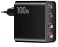 ORIENT PU-A100WL, Сетевое зарядное устройство с функцией быстрой зарядки, мощность 100Вт, Quick Charge 3.0+Power Delivery, выходы: 2xUSB-A + 2xType-C/PD, DC 5/9/12/15/20В, цвет черный 33168