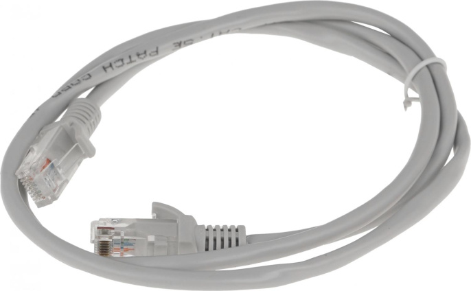 Патч-корд PREMIER PP12-1M литой molded , UTP, кат.5E, 1м, 4 пары, 26AWG, алюминий омедненный, многожильный, серый