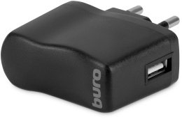Сетевое зарядное устройство Buro XCJ-021-1A, USB-A, 5Вт, 1A, черный