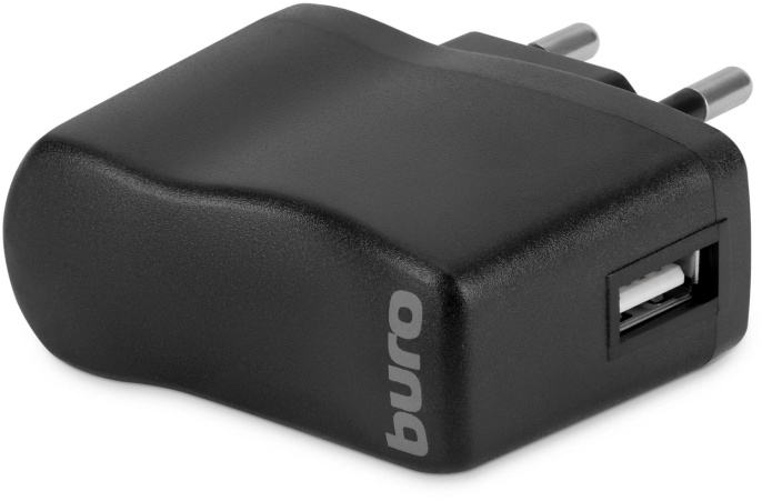 Сетевое зарядное устройство Buro XCJ-021-1A, USB-A, 5Вт, 1A, черный