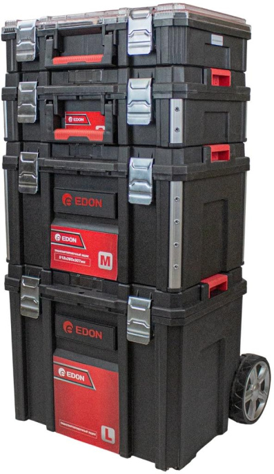 Ящик для инструментов Edon TH-2225 4отд. черный (39767)