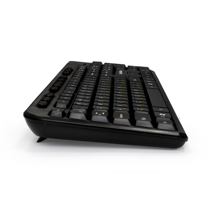 Клавиатура ExeGate Multimedia Professional Standard LY-500M (USB, полноразмерная, влагозащищенная, 115кл., Enter большой, мультимедиа, длина кабеля 1,5м, черная, Color Box) EX286177RUS