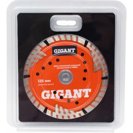 Диск алмазный отрезной сегментный с защитными сект, 125x22,2 мм сухая резка Gigant G-10352