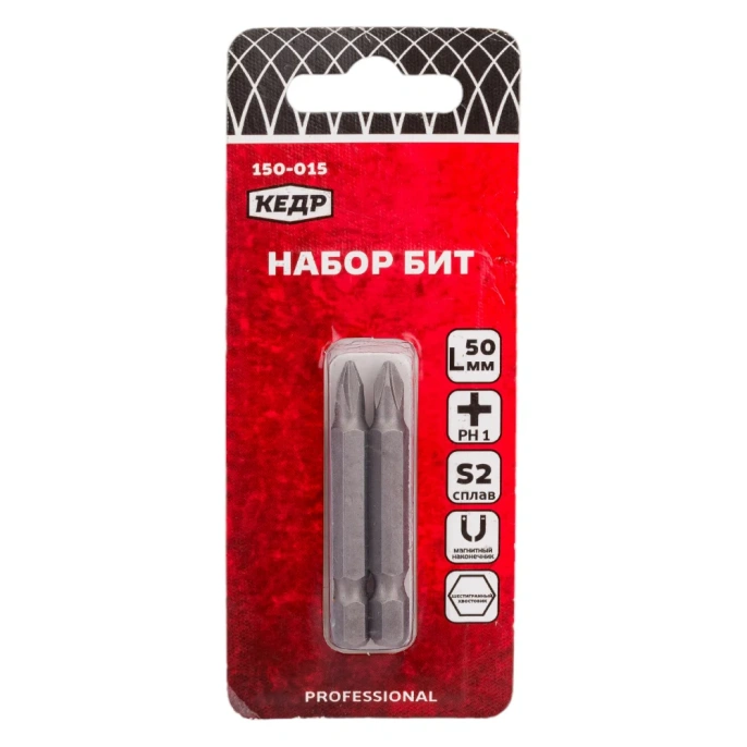 Бита (2 шт; PH1; 50 мм) КЕДР 150-015 208759