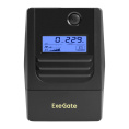 ИБП ExeGate Smart LB-400.LCD.AVR.2SH 400VA/240W, LCD, AVR, 2*EU/Тип F Schuko , батарея 12V 4.5Ah, Black EX299626RUS