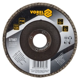 Диск лепестковый (125х22 мм; Р100) VOREL 07987