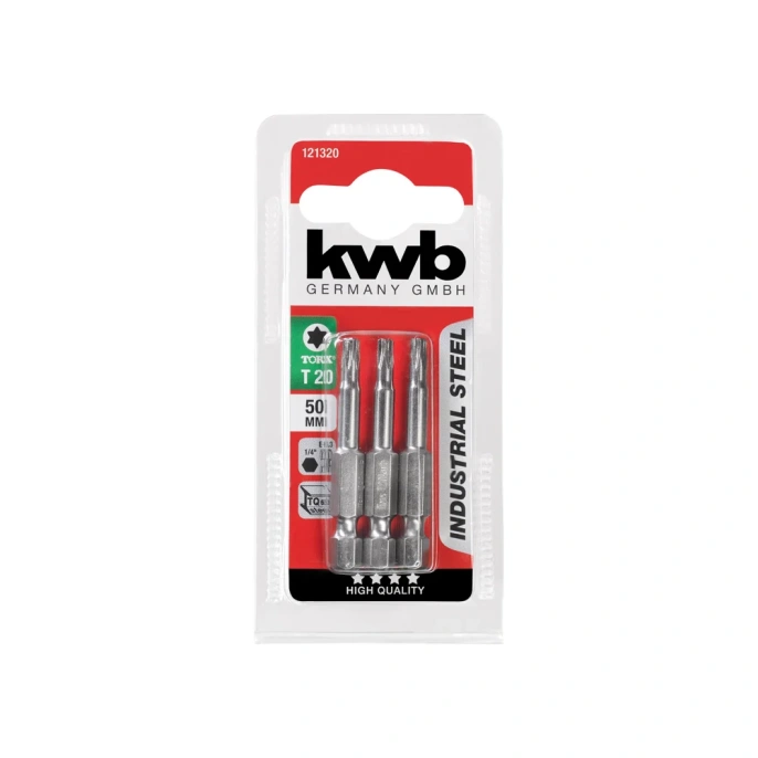 Бита TORX20 50 мм INDUSTRY 3 шт. KWB 121320