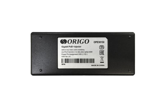 Инжектор PoE ORIGO OPE301GI 10/100/1000BASE-T 30Вт 100-240В АС [ope301gi/30w/a1a]