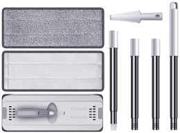 Набор для уборки со шваброй DEFENDER CM-403,серый,ведро цилиндр, 2 насадк,28403