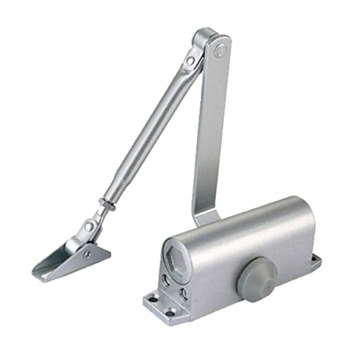 Доводчик ZKTeco DC80120L для двери шириной до 1300 мм и массой 120 кг, невидимые крепления, скрытые крышкой зажима