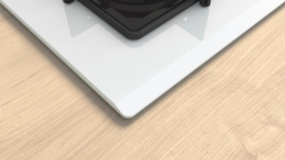 Газовая варочная панель Bosch POP7C2P30O,  4 конфорки,  закаленное стекло,  белый