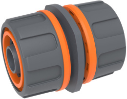 Муфта соединительная Maxpiler MHC-012 для шлангов, диаметр: 1/2" с обеих сторон, корпус оснащен мягкими прорезиненными вставками Soft Touch, материал: высококачественный ударопрочный пластик, устойчивый к высокому