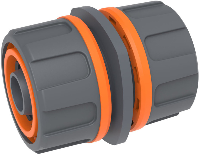 Муфта соединительная Maxpiler MHC-012 для шлангов, диаметр: 1/2" с обеих сторон, корпус оснащен мягкими прорезиненными вставками Soft Touch, материал: высококачественный ударопрочный пластик, устойчивый к высокому