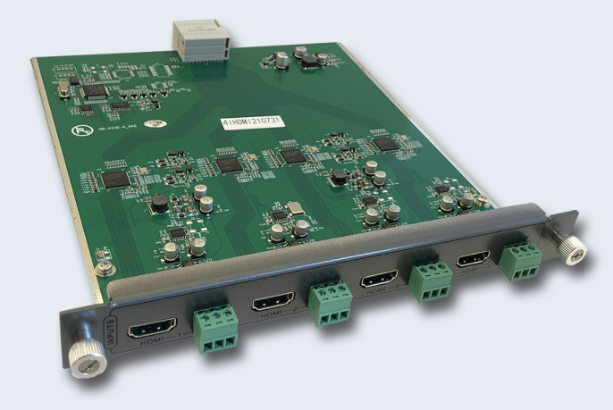 TNTv/TNT MMS-4HTI-HDMI Карта интерфейсная, HDMI, 4 внешних входных порта: HDMI, макс. разр: 3840x2160@30 Гц 4:4:4 ; для коммутаторов серии MMS-xxxxCSTW