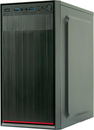 Корпус MicroATX Vicsone M9X 500W VP-500s Стенка с перфорацией для вентиляции, 2xUSB3.0, HD Audio+Mic,2x3.5", 2x2.5", VGA MAX 305mm, CPU MAX 150mm Black
