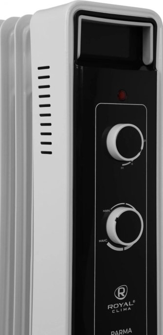 Масляный радиатор Royal Clima Parma ROR-PR7-1500M, с терморегулятором, 1500Вт, 7 секций, 3 режима, белый