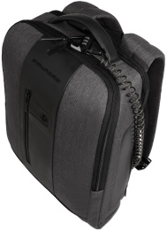 Рюкзак мужской Piquadro Brief2 CA4818BR2/GRN серый/черный нейлон/натур.кожа