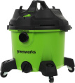 Строительный пылесос Greenworks G120WDV 1300Вт уборка: сухая/сбор воды зеленый