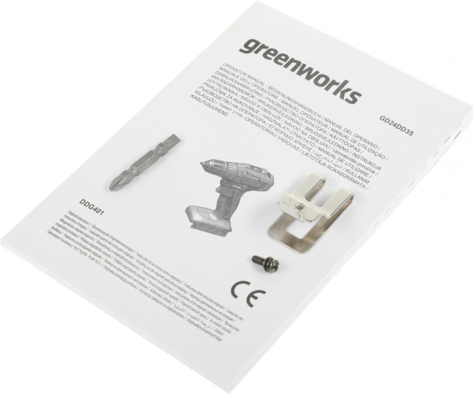 Дрель-шуруповерт Greenworks GD24DD35 аккум. патрон:быстрозажимной 3704007