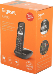Радиотелефон Gigaset AS690, черный [s30852-h2816-m201]