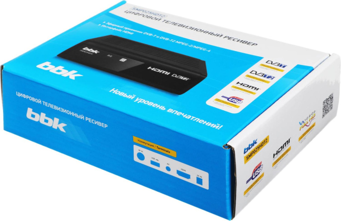 Ресивер DVB-T2 BBK SMP025HDT2 черный (SMP025HDT2 (B))