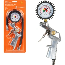 Пистолет для накачки шин Airline ПШ2 с манометром 12 Атм ATBU033