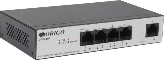 Коммутатор Origo OS2205P/60W OS2205P/60W/A1A L2 5x1Гбит/с 4PoE 60W неуправляемый