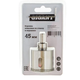 Коронка алмазная по стеклу и керамике (45 мм; 30 мм) Gigant DBG 11074