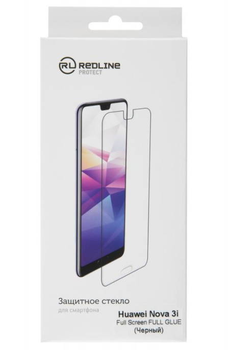 Защитное стекло для экрана Redline черный для Huawei Nova 3i/nova 3/mate 20 lite 1шт. УТ000017128