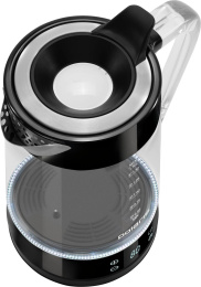Чайник электрический Polaris PWK 1715CGLD 1.7л. 2200Вт черный корпус: стекло/пластик