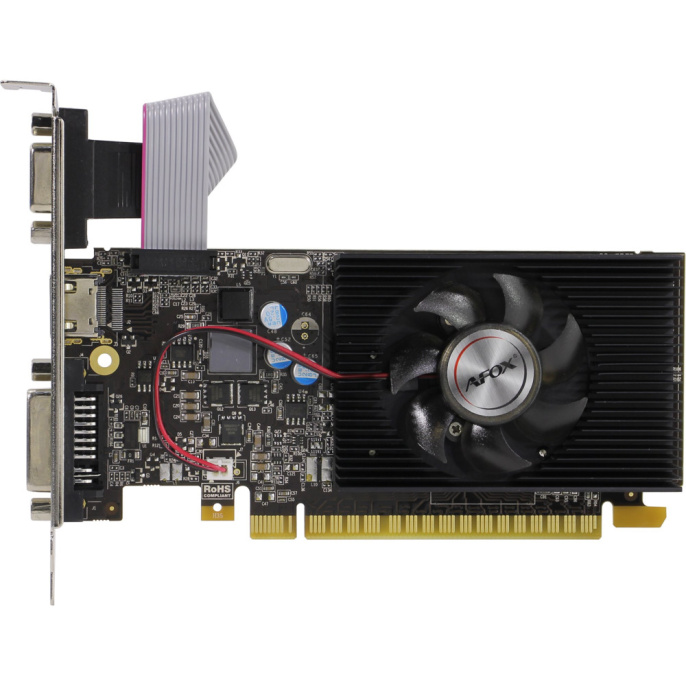 Видеокарта AFox GT 730 4GB DDR3 (AF730-4096D3L5) (GeForce RTX 3050, PCI Express x16 2.0, 4GB DDR3, 128bit, 1333MHz, 1хHDMI, 1хVGA, 1хDVI, PSU 300W, 2 Slot)