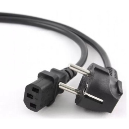 Кабель питания Cablexpert Schuko-C13, 3х0.5мм2, 6А, с заземлением, 1.8м, черный, [PC-186-1-2]