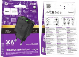 Сетевое зар./устр. Hoco CS84A Excellent PD30W+QC3.0 30W 3A PD+QC универсальное черный 64554