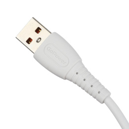 Кабель Кабель GoPower GP07T USB m -Type-C m 1.0м 2.4A силикон белый 1/200/800 00-00022801