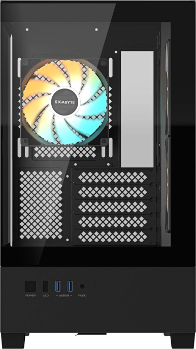 Корпус Gigabyte GB-C201P черный без БП mATX 6x120mm 3x140mm 2xUSB3.0 audio bott PSU (28300-C201B-1CKR)