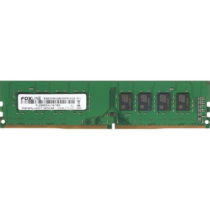 Модуль памяти Foxline DIMM 8GB 2666 DDR4 CL19 FL2666D4U19-8GSI