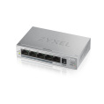 Коммутатор/ ZYXEL GS1005HP Switch PoE +, 5xGE 4xPoE + , desktop, metal, silent, PoE budget 60 W (GS1005HP-EU0101F)