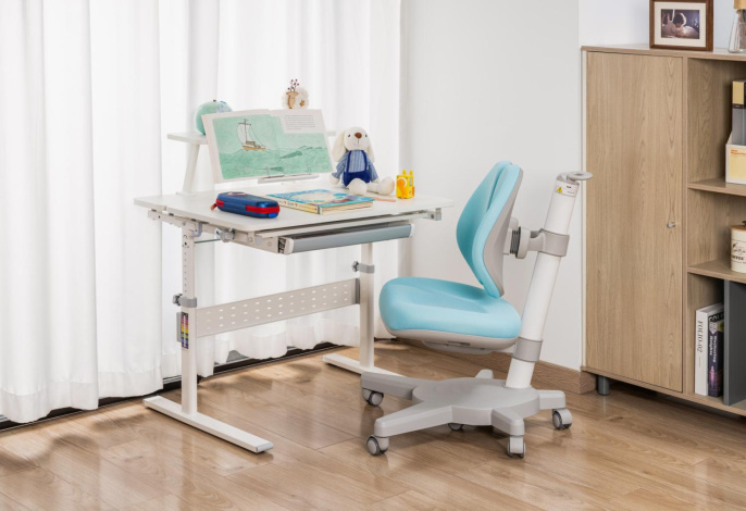 Кресло детское Cactus CS-CHR-3604BL, ткань, до 75кг, голубой