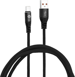 Кабель Digma USB Type-C m - USB m , 2м, 3A, черный [dg-usba-с-2m-27w]