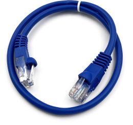 Патч-корд Buro литой (molded), UTP, кат.5E, 0.25м, 4 пары, 26AWG,  алюминий омедненный,  многожильный,  голубой